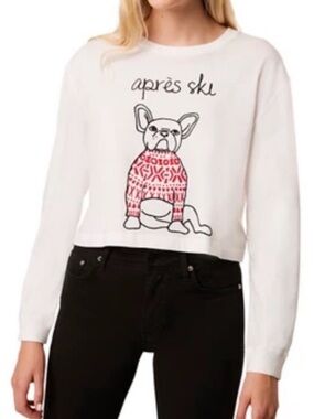 French Connection Apres Ski Frenchie Crew Neck Sweater NWT